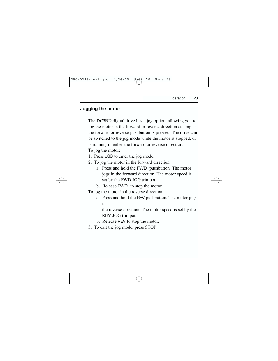 Rockwell Automation DC3RD Digital Regenerative DC Drive User Guide 1/4 - 2 HP, 115/230 VAC User Manual | Page 31 / 68