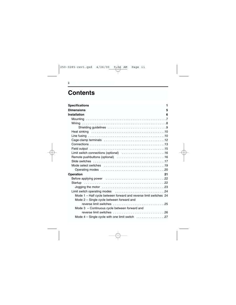 Rockwell Automation DC3RD Digital Regenerative DC Drive User Guide 1/4 - 2 HP, 115/230 VAC User Manual | Page 4 / 68