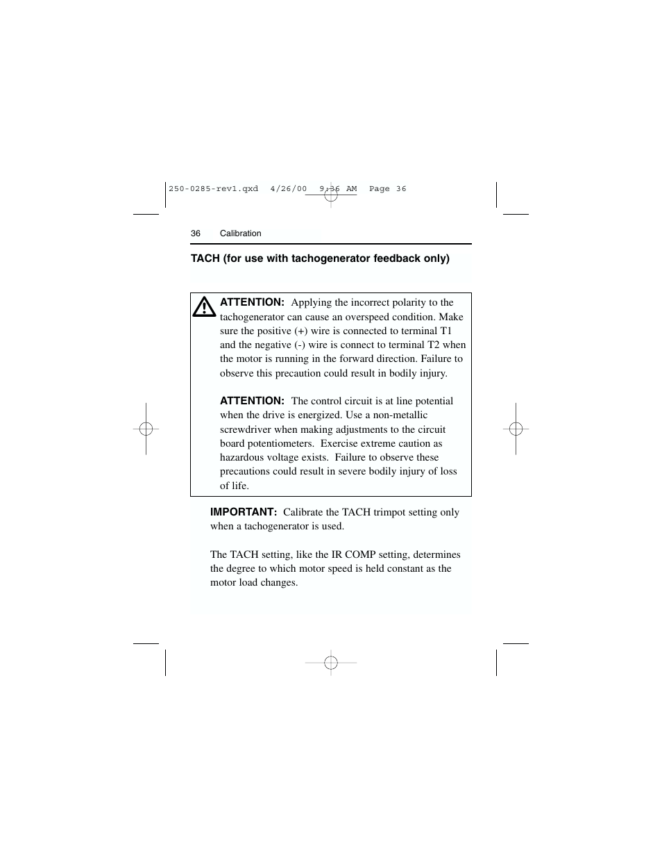 Rockwell Automation DC3RD Digital Regenerative DC Drive User Guide 1/4 - 2 HP, 115/230 VAC User Manual | Page 44 / 68