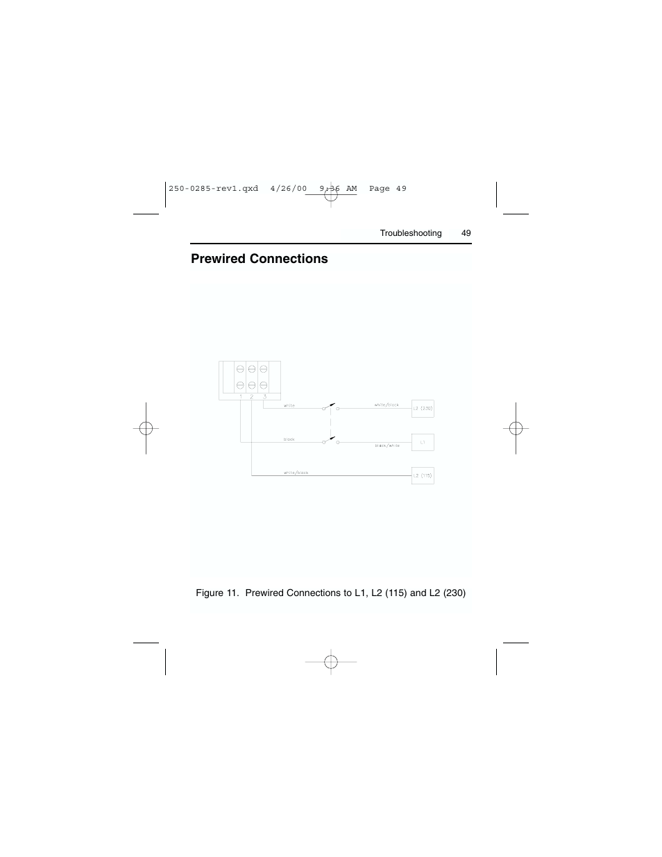 Prewired connections | Rockwell Automation DC3RD Digital Regenerative DC Drive User Guide 1/4 - 2 HP, 115/230 VAC User Manual | Page 57 / 68