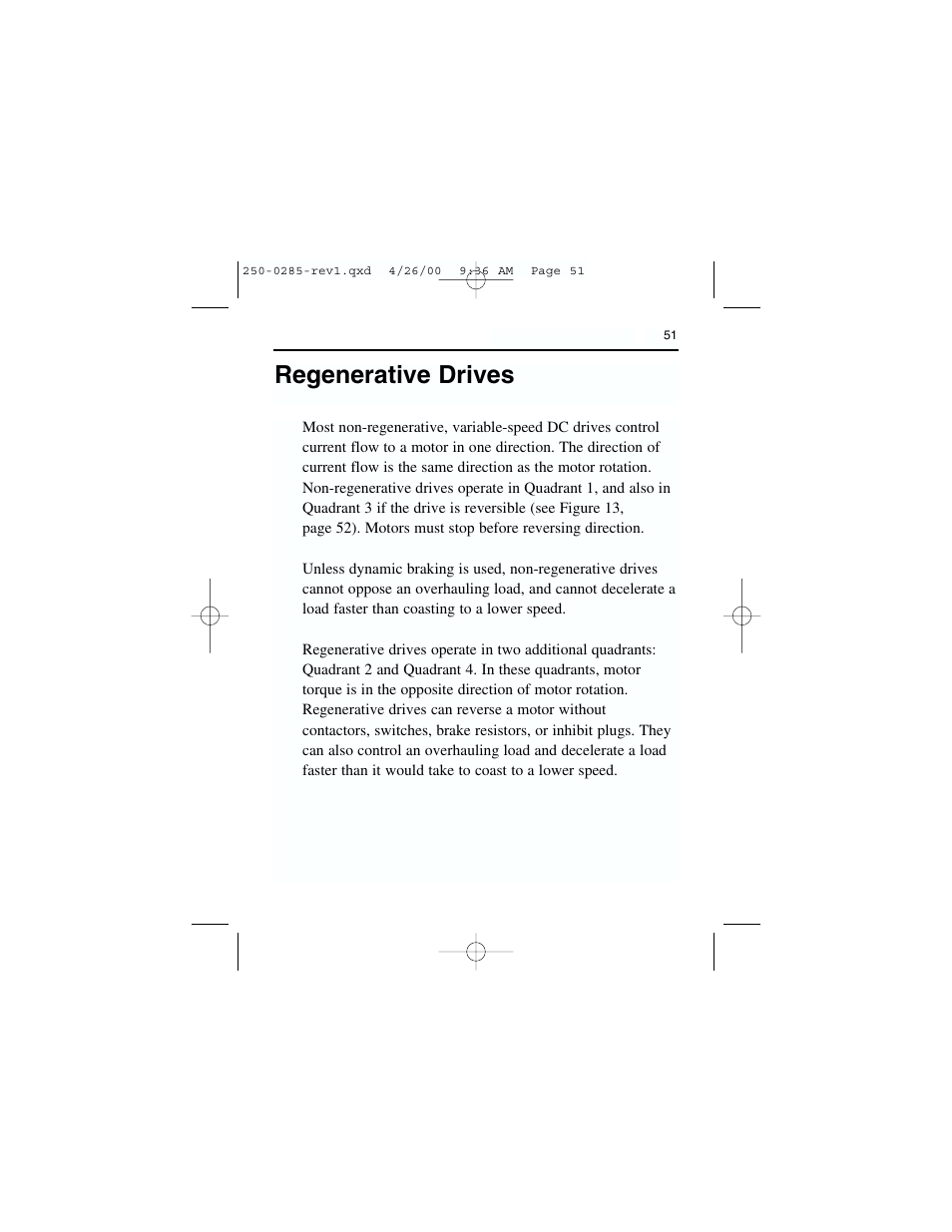 Regenerative drives | Rockwell Automation DC3RD Digital Regenerative DC Drive User Guide 1/4 - 2 HP, 115/230 VAC User Manual | Page 59 / 68