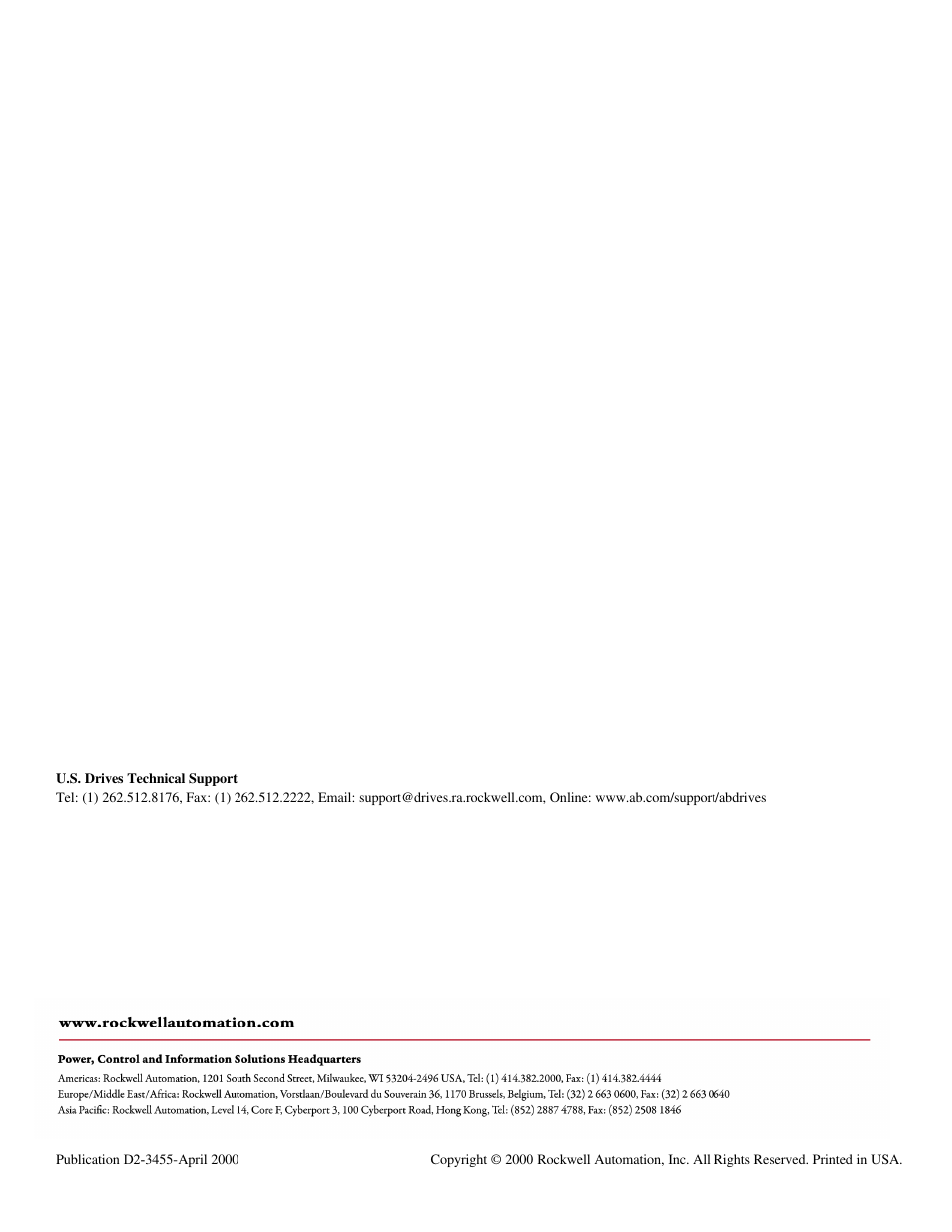 Rockwell Automation DC3RD Digital Regenerative DC Drive User Guide 1/4 - 2 HP, 115/230 VAC User Manual | Page 68 / 68