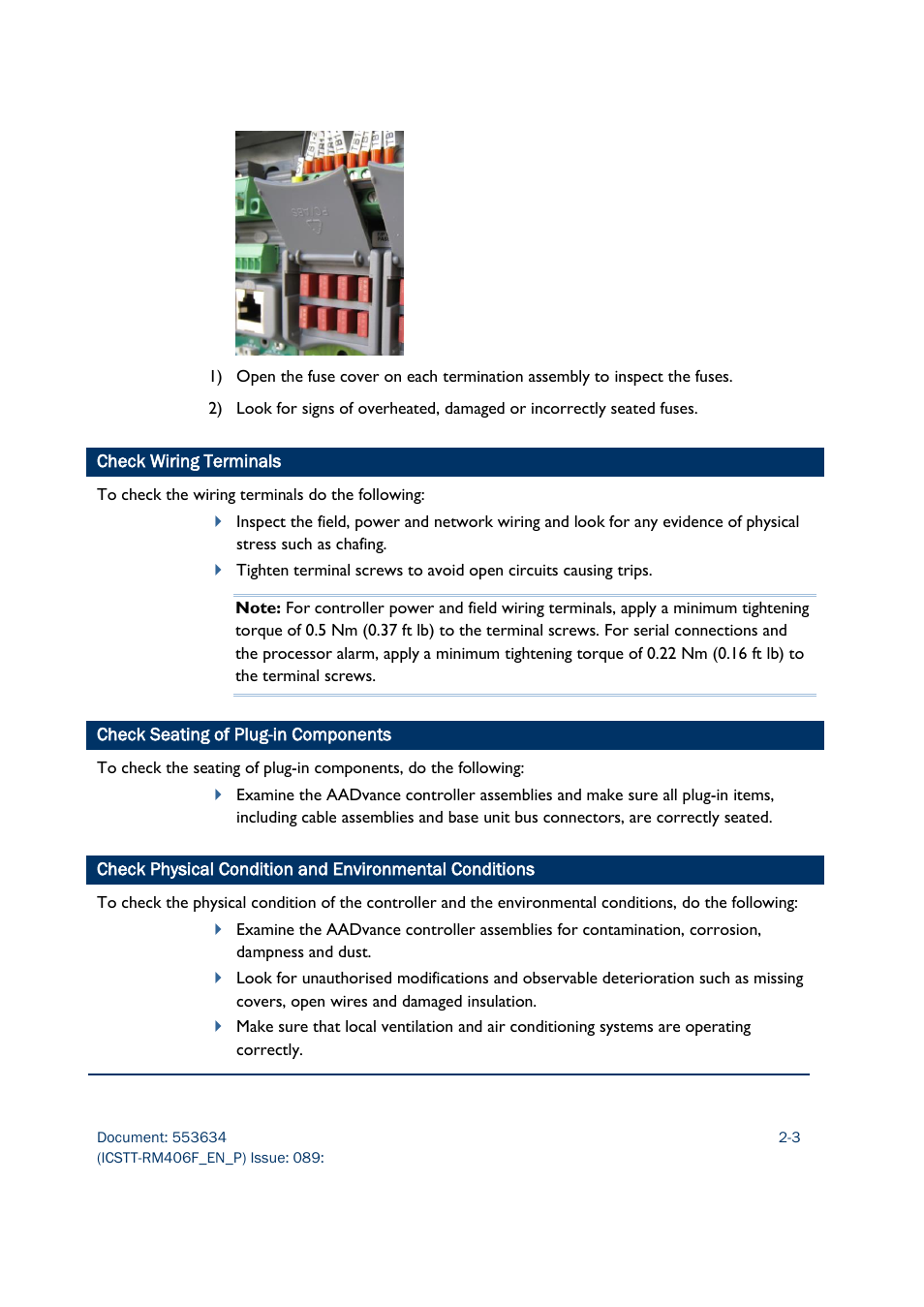 Check wiring terminals | Rockwell Automation AADvance Controller Troubleshooting and Maintenance Manual User Manual | Page 17 / 96