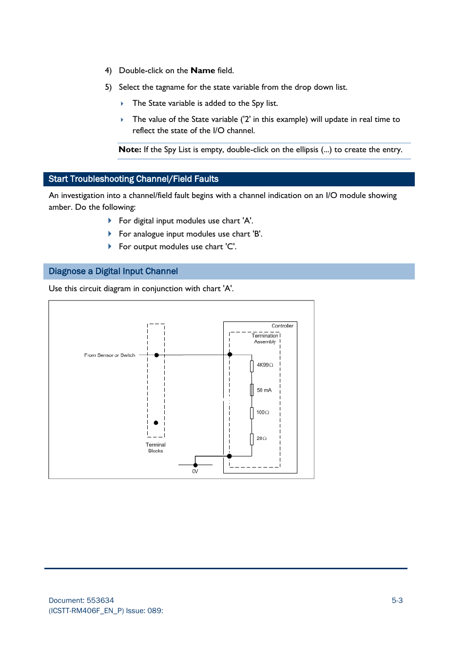 Start troubleshooting channel/field faults -3 | Rockwell Automation AADvance Controller Troubleshooting and Maintenance Manual User Manual | Page 63 / 96