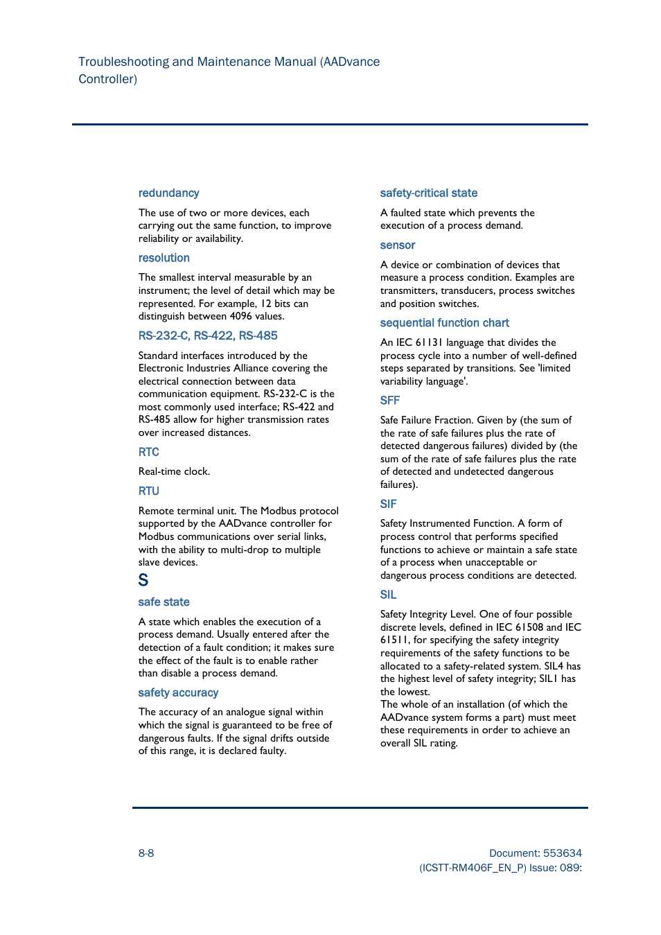 Rockwell Automation AADvance Controller Troubleshooting and Maintenance Manual User Manual | Page 92 / 96