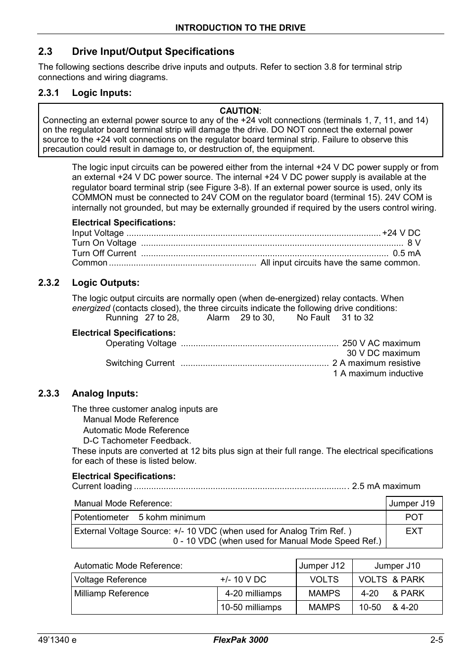 3 drive input/output specifications | Rockwell Automation FlexPak 3000 Power Module Version 4.2 User Manual | Page 13 / 216