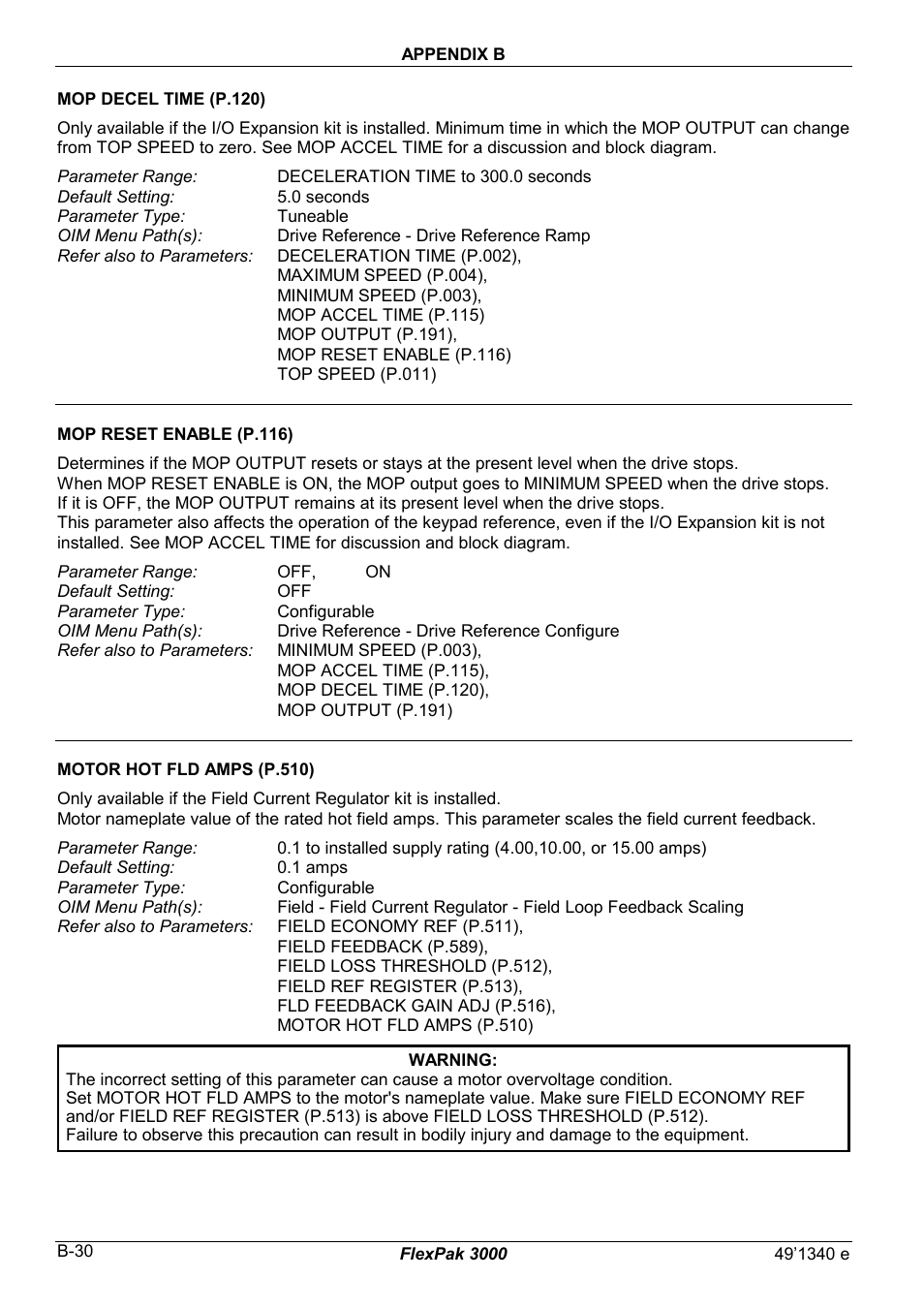 Rockwell Automation FlexPak 3000 Power Module Version 4.2 User Manual | Page 134 / 216