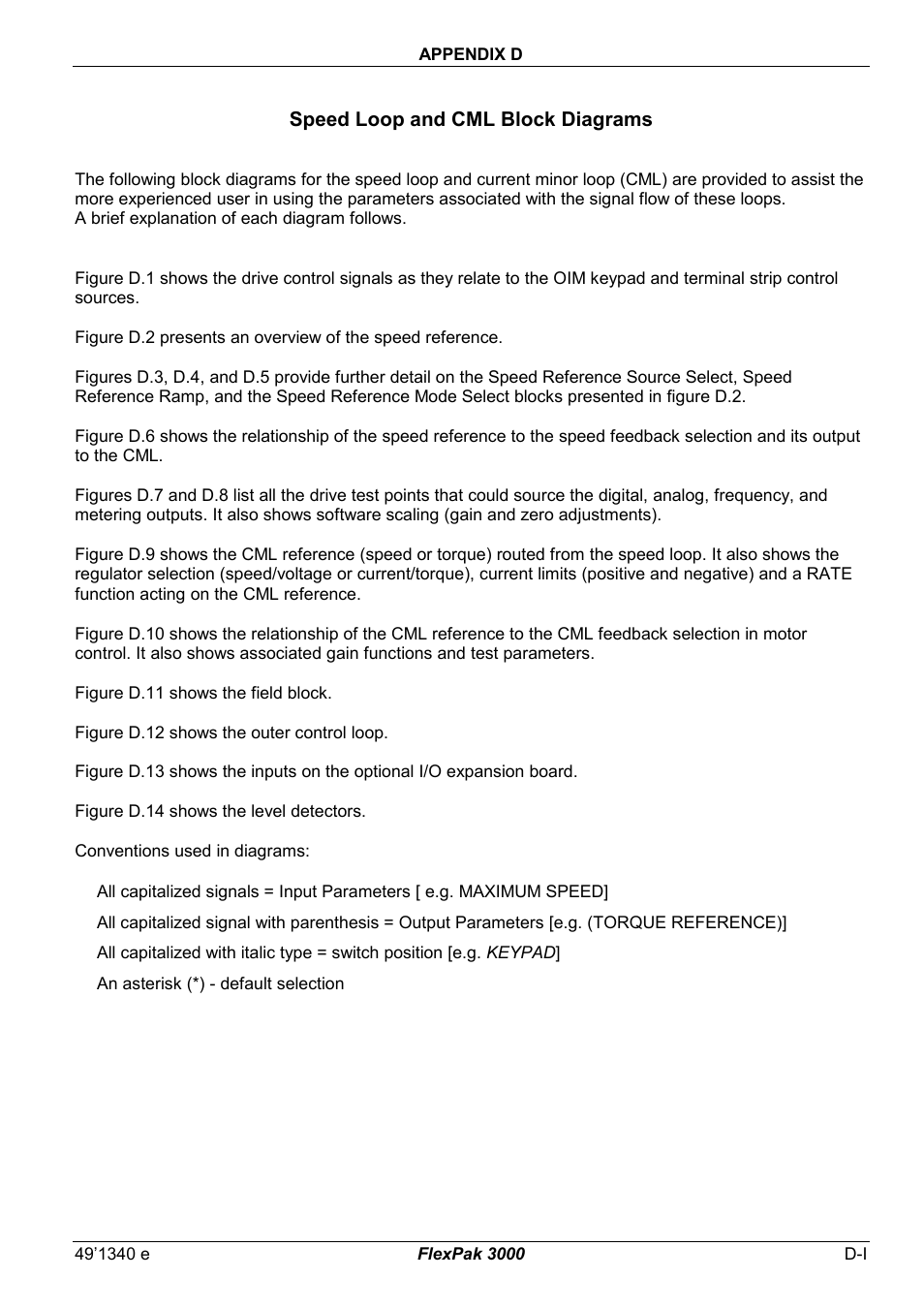 D - speed loop and cml block diagrams | Rockwell Automation FlexPak 3000 Power Module Version 4.2 User Manual | Page 169 / 216