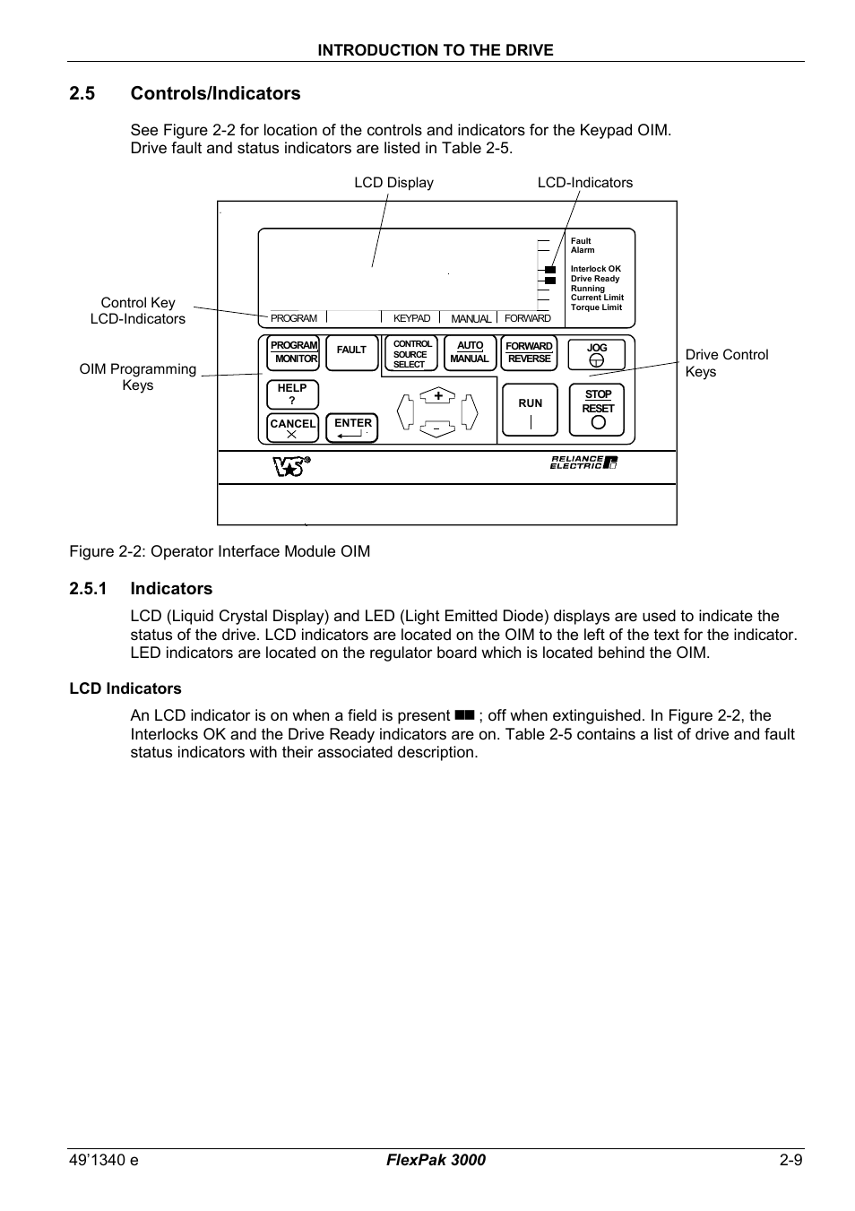 5 controls/indicators, 1 indicators | Rockwell Automation FlexPak 3000 Power Module Version 4.2 User Manual | Page 17 / 216