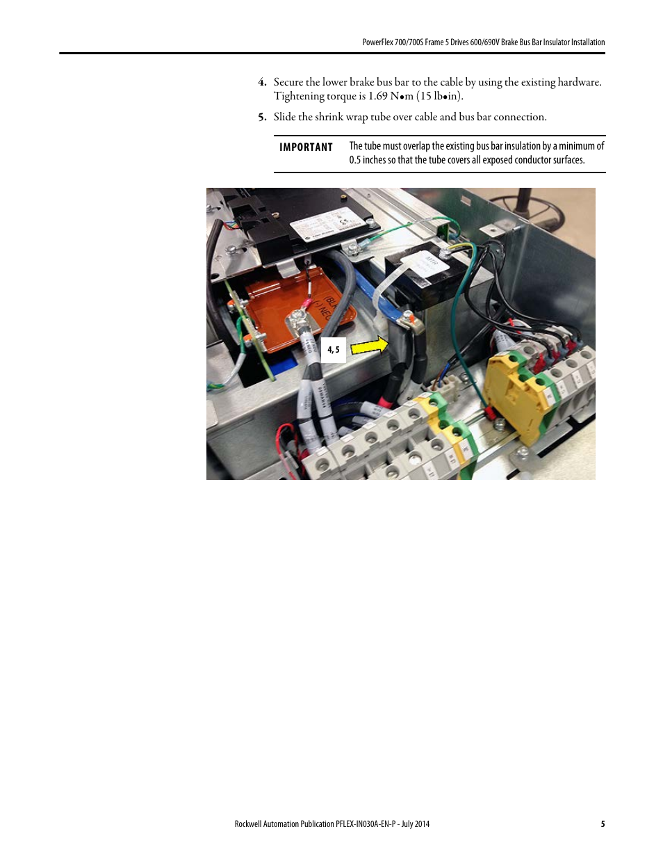 Rockwell Automation 20B PowerFlex 700 Dynamic Brake Kit User Manual | Page 5 / 8