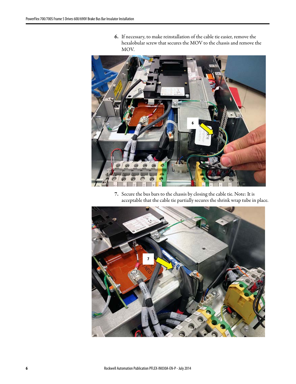 Rockwell Automation 20B PowerFlex 700 Dynamic Brake Kit User Manual | Page 6 / 8