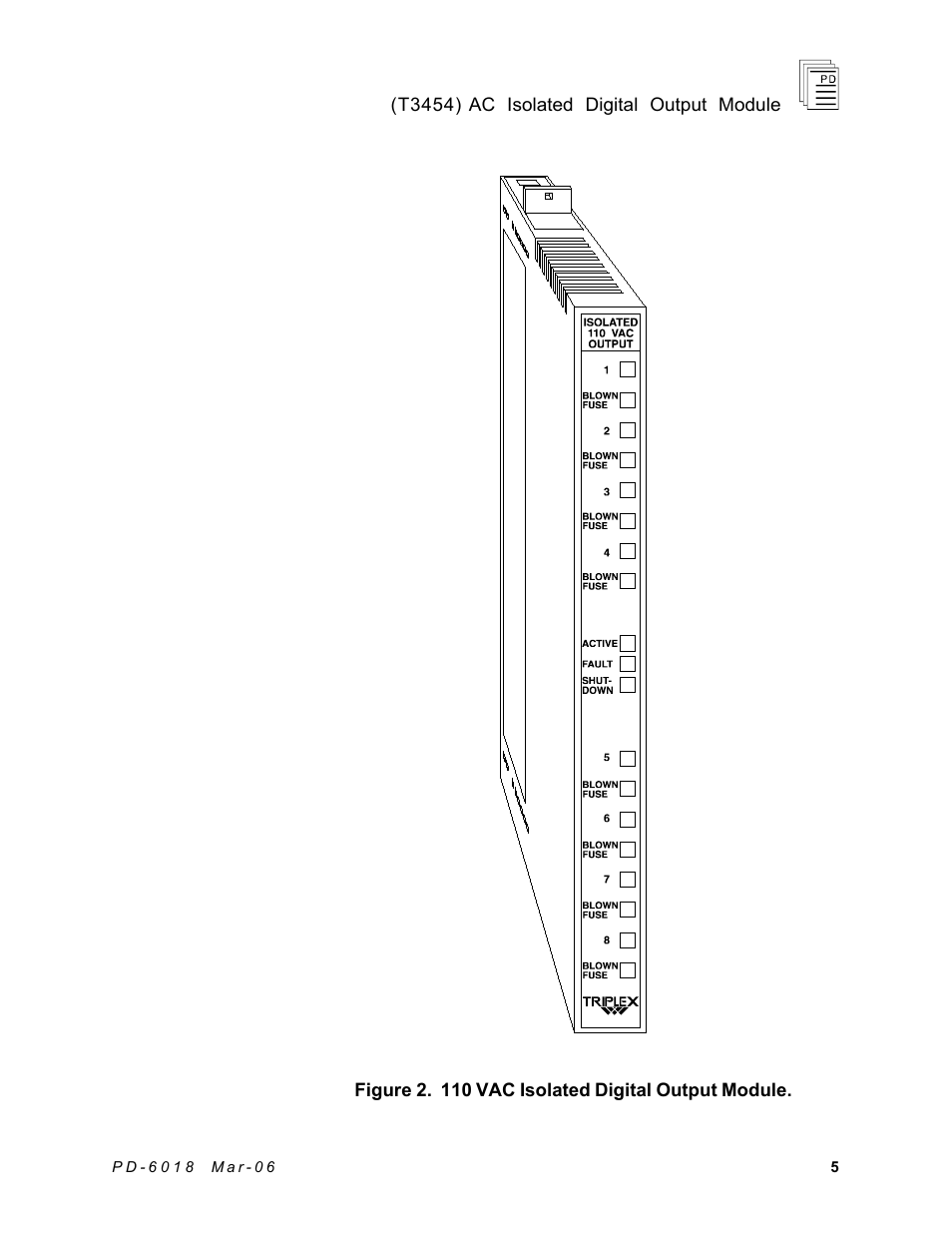 Rockwell Automation T3454 ICS Regent AC Isolated Digital Output Module 110 VAC User Manual | Page 5 / 14