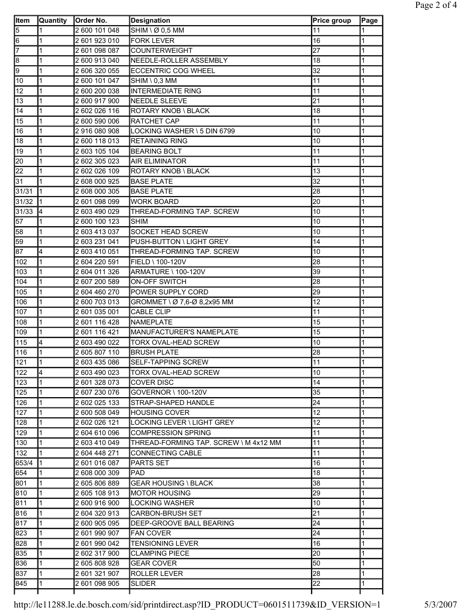 Bosch 1590 EVS User Manual | Page 2 / 3