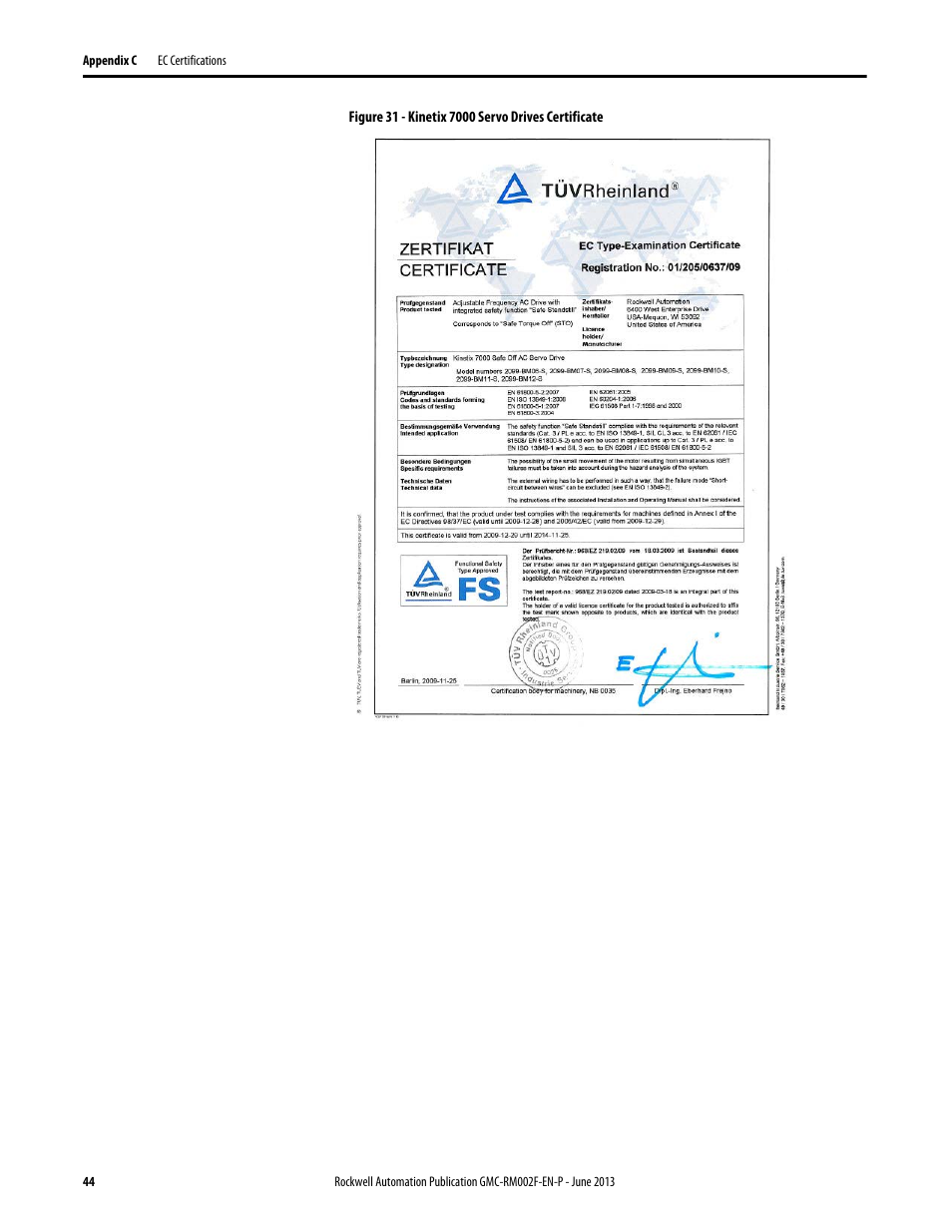Rockwell Automation 2099-BMxx-S Kinetix Safe Torque-off Feature Safety Reference Manual User Manual | Page 44 / 52