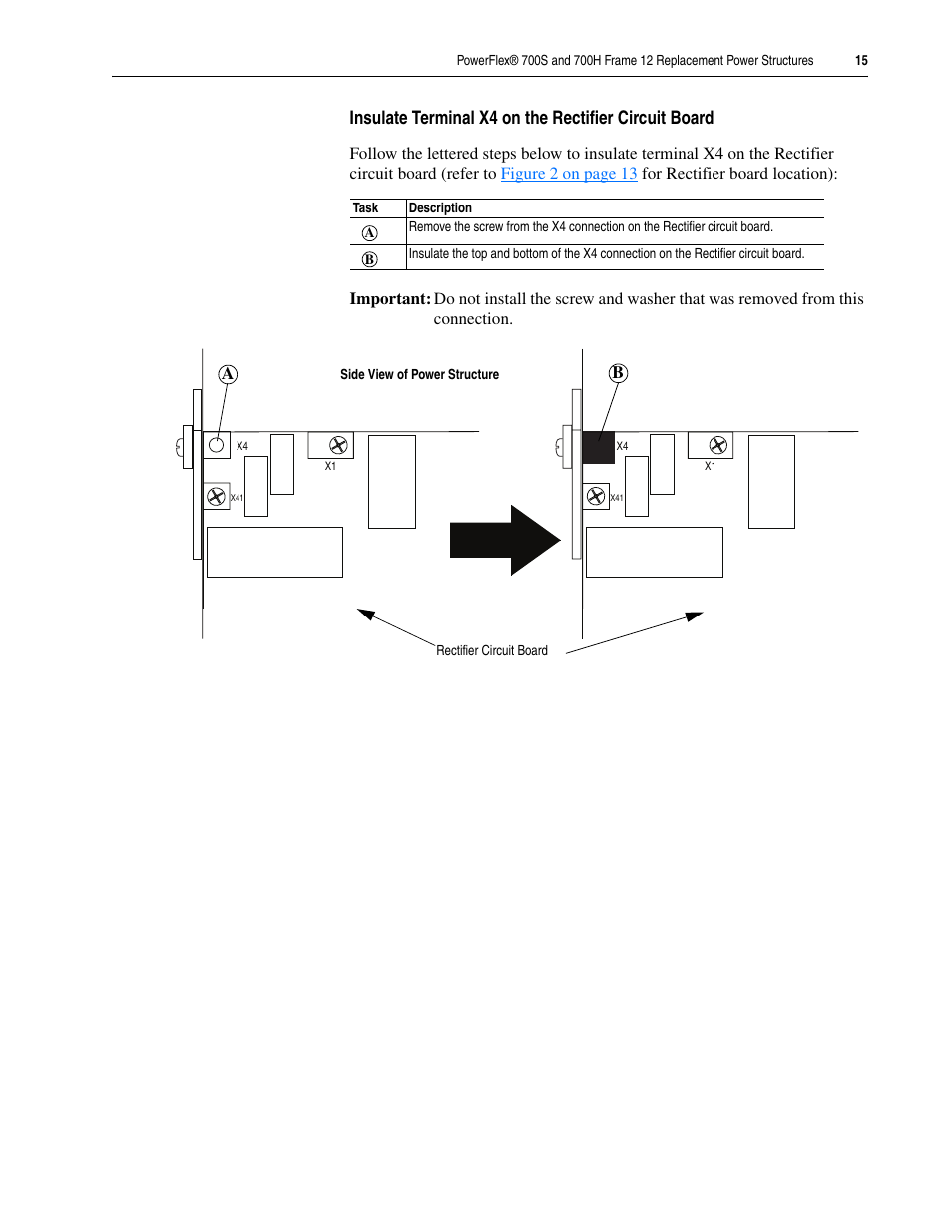 Insulate | Rockwell Automation 20D PowerFlex 700H/S Frame 12 Replacement Power Structure User Manual | Page 15 / 28
