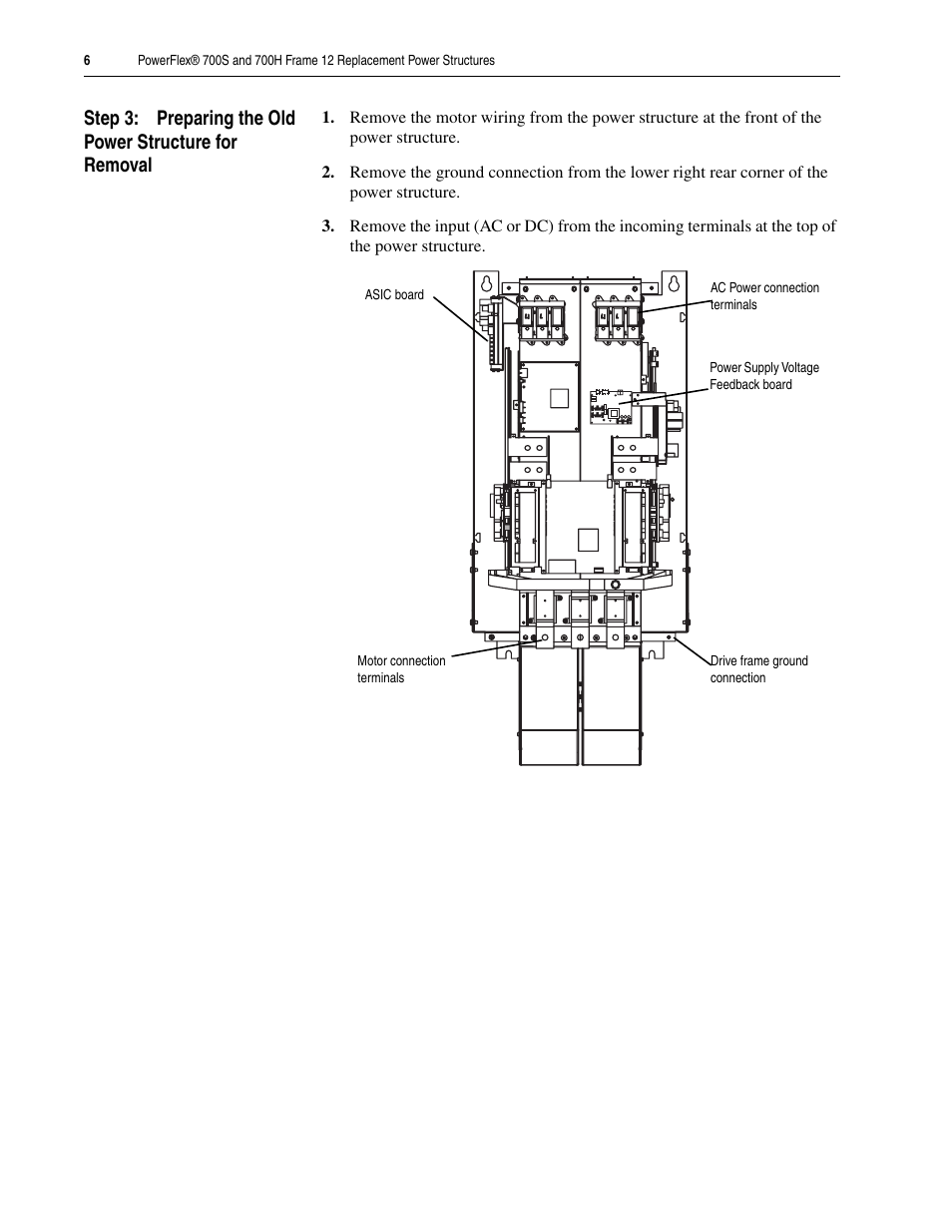 Rockwell Automation 20D PowerFlex 700H/S Frame 12 Replacement Power Structure User Manual | Page 6 / 28