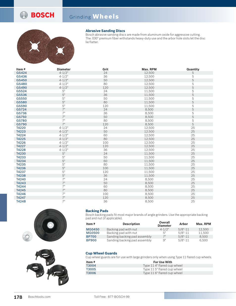 Wheels, Grinding | Bosch 1810PS User Manual | Page 28 / 34