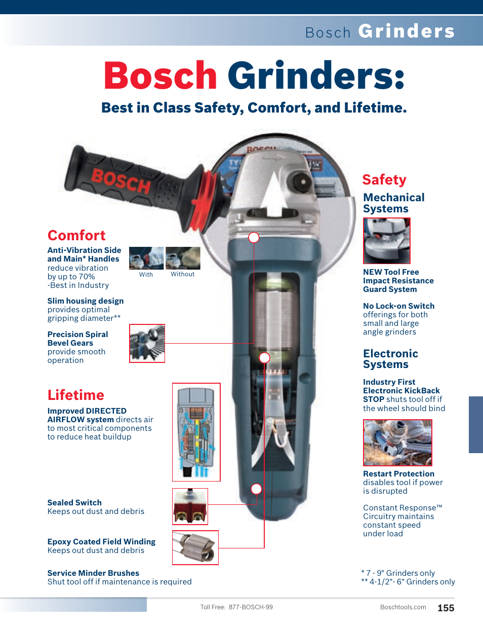 Bosch grinders, Grinders, Bosch | Lifetime, Safety | Bosch 1810PS User Manual | Page 5 / 34