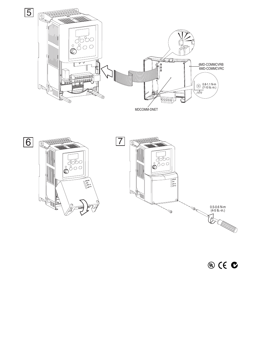 Rockwell Automation MD65 Communication Module Cover Installation User Manual | Page 2 / 4