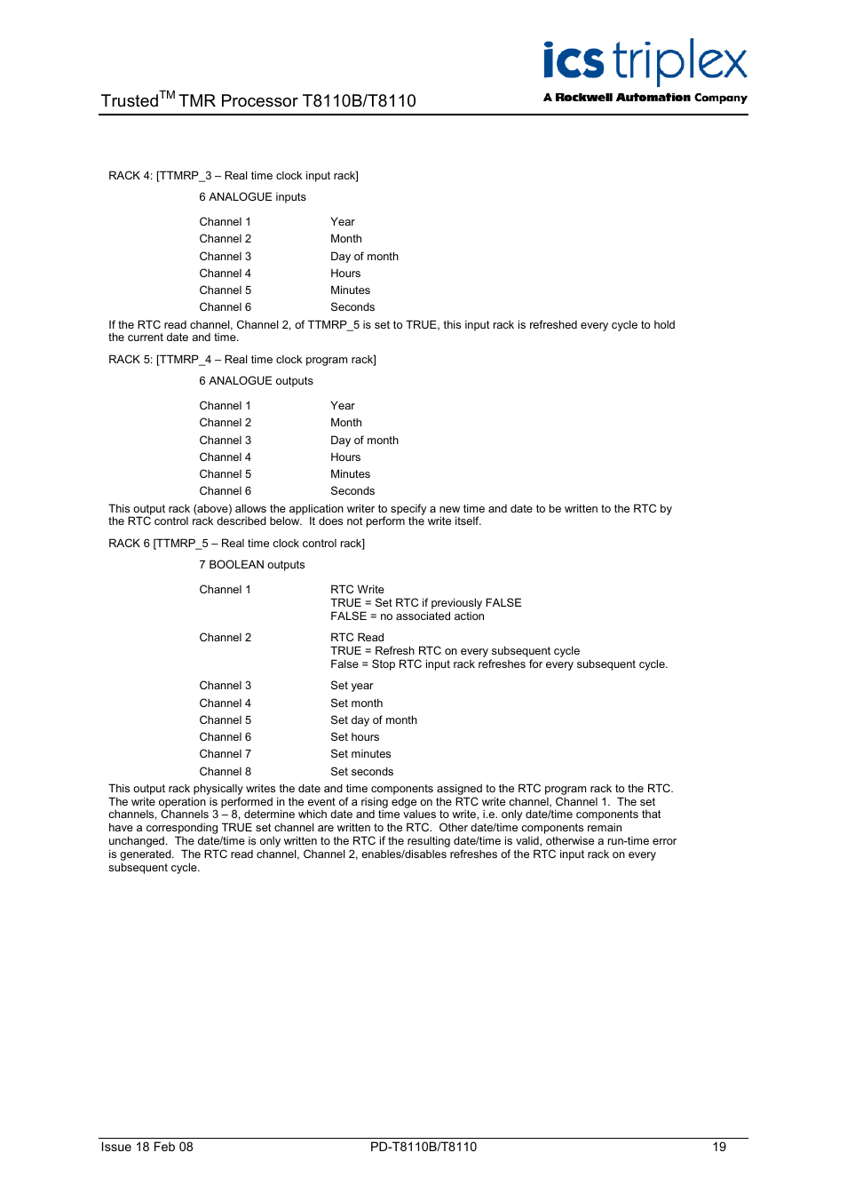 Trusted | Rockwell Automation T8110B/T8110 Trusted TMR Processor User Manual | Page 19 / 38