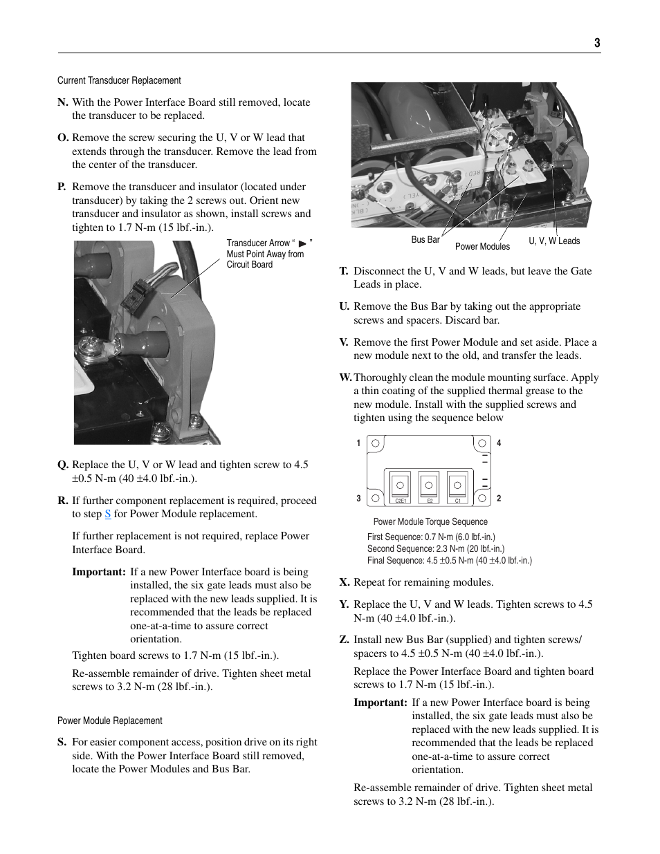 Rockwell Automation 20B Power Components Repl. Instructions - Frame 5 User Manual | Page 3 / 4