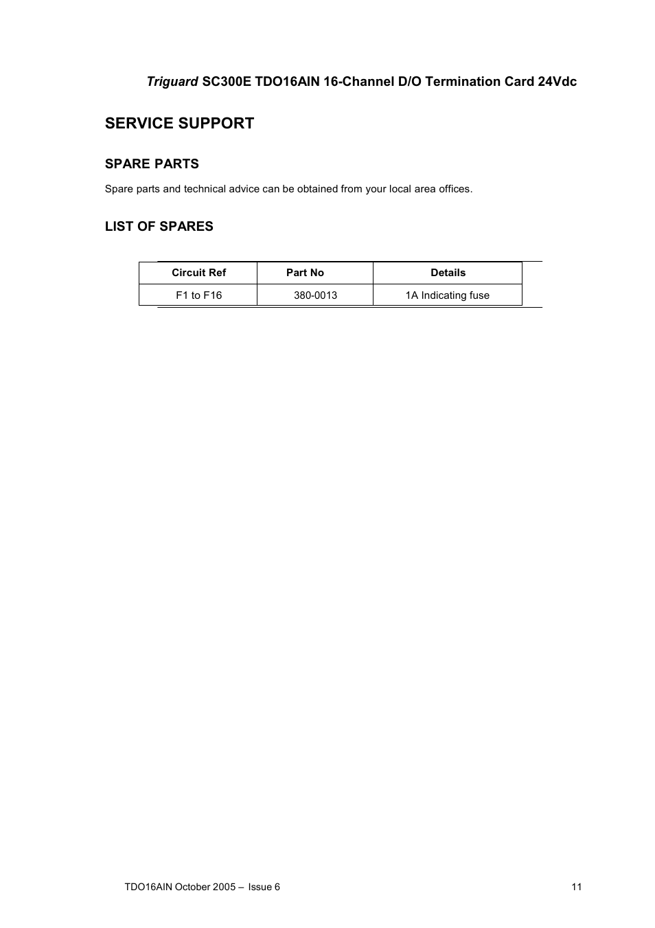 Service support | Rockwell Automation TDO16AIN 16-Channel Digital Output Termination Card Introducted Power 24Vdc User Manual | Page 11 / 11