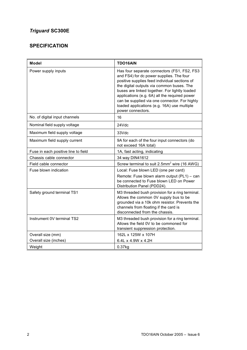 Rockwell Automation TDO16AIN 16-Channel Digital Output Termination Card Introducted Power 24Vdc User Manual | Page 2 / 11