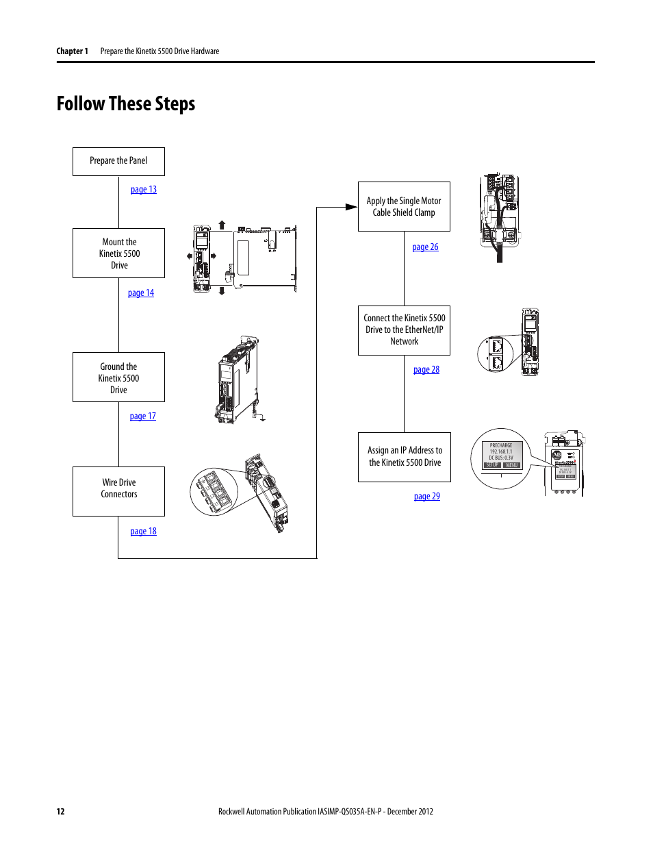 Follow these steps | Rockwell Automation Logix5000 Control Systems: Connect Kinetix 5500 Drives on EtherNet/IP Network Quick Start User Manual | Page 12 / 48