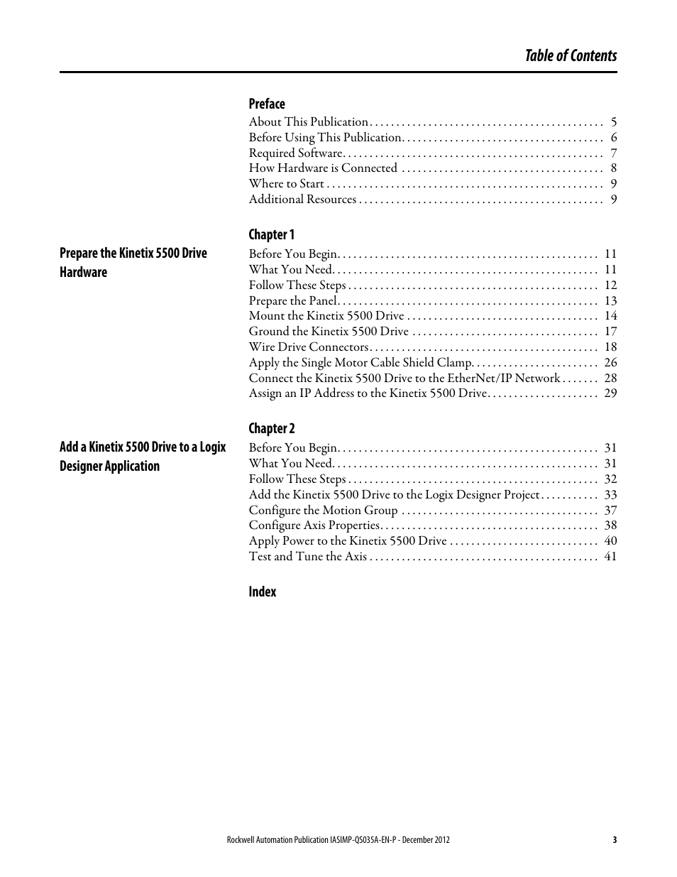 Rockwell Automation Logix5000 Control Systems: Connect Kinetix 5500 Drives on EtherNet/IP Network Quick Start User Manual | Page 3 / 48