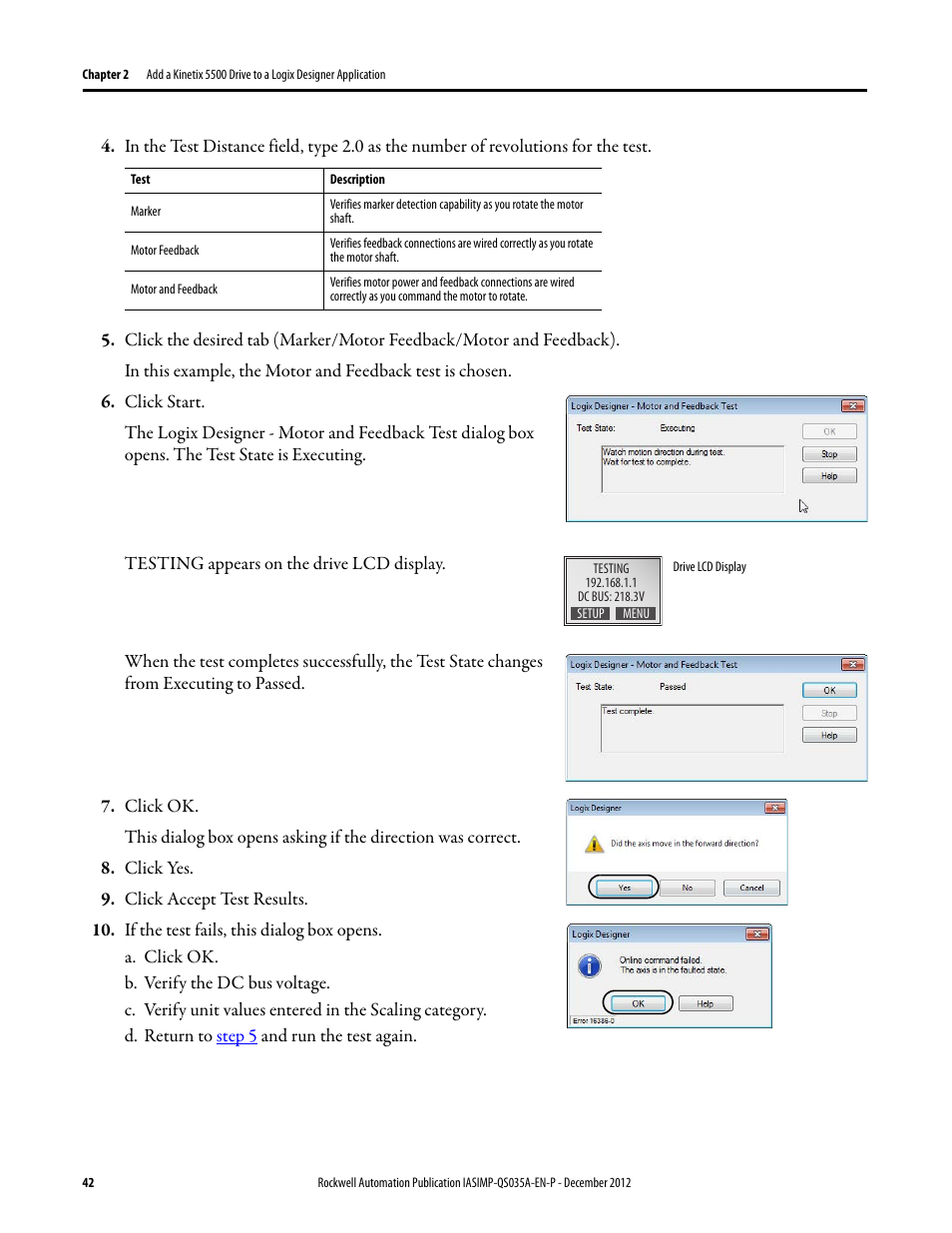 Rockwell Automation Logix5000 Control Systems: Connect Kinetix 5500 Drives on EtherNet/IP Network Quick Start User Manual | Page 42 / 48