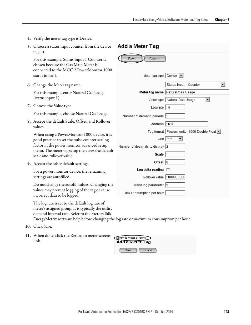 Rockwell Automation Energy Management Accelerator Toolkit Quick Start User Manual | Page 143 / 452