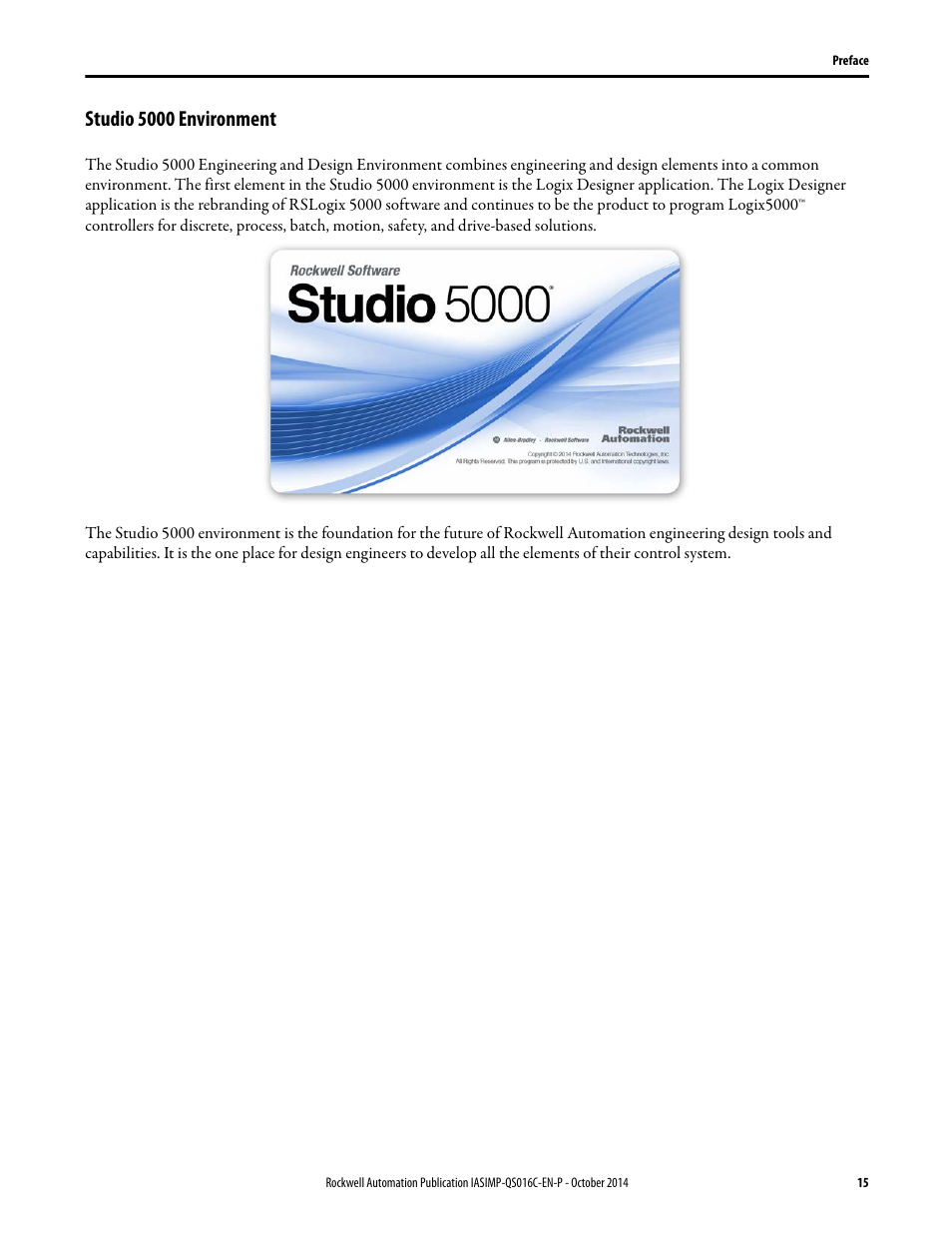 Studio 5000 environment | Rockwell Automation Energy Management Accelerator Toolkit Quick Start User Manual | Page 15 / 452