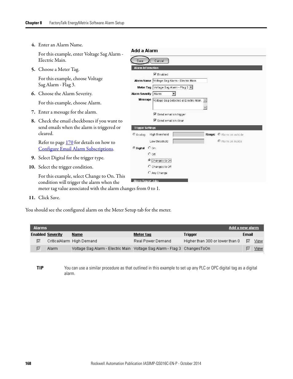 Rockwell Automation Energy Management Accelerator Toolkit Quick Start User Manual | Page 168 / 452