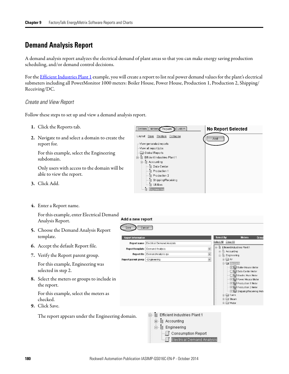 Demand analysis report | Rockwell Automation Energy Management Accelerator Toolkit Quick Start User Manual | Page 180 / 452