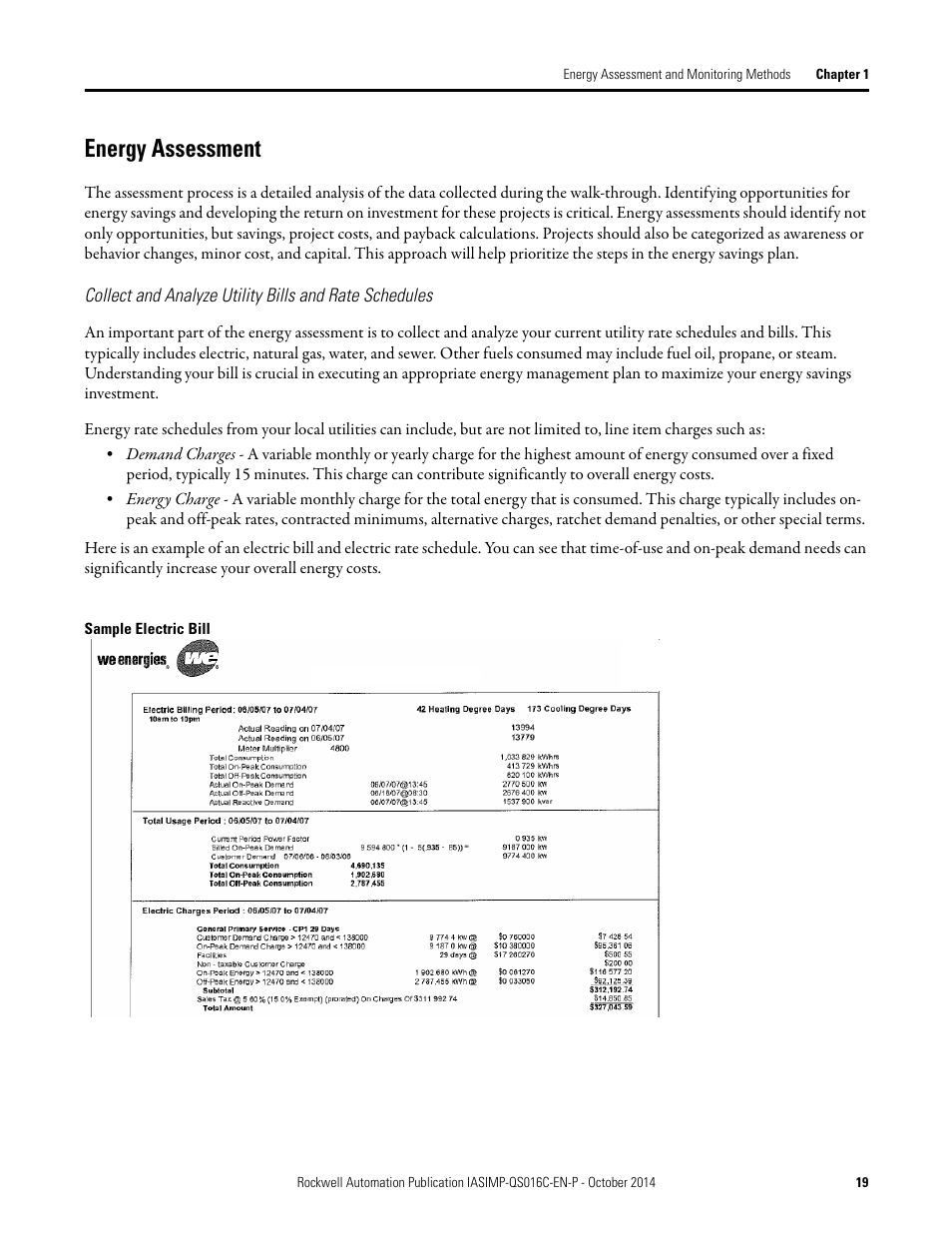 Energy assessment | Rockwell Automation Energy Management Accelerator Toolkit Quick Start User Manual | Page 19 / 452