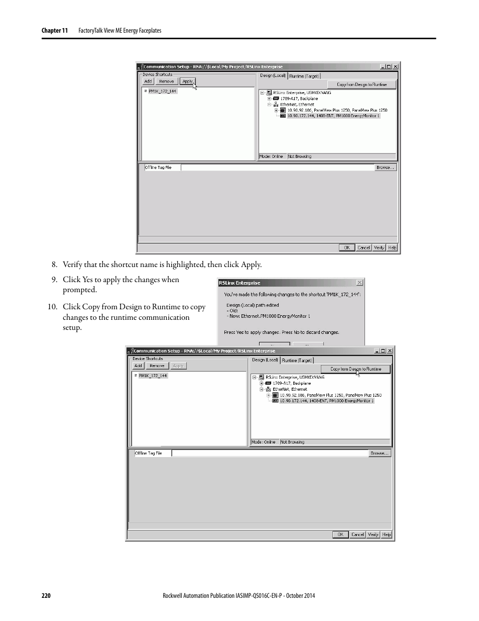 Rockwell Automation Energy Management Accelerator Toolkit Quick Start User Manual | Page 220 / 452