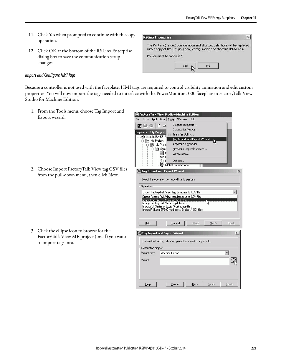 Rockwell Automation Energy Management Accelerator Toolkit Quick Start User Manual | Page 221 / 452