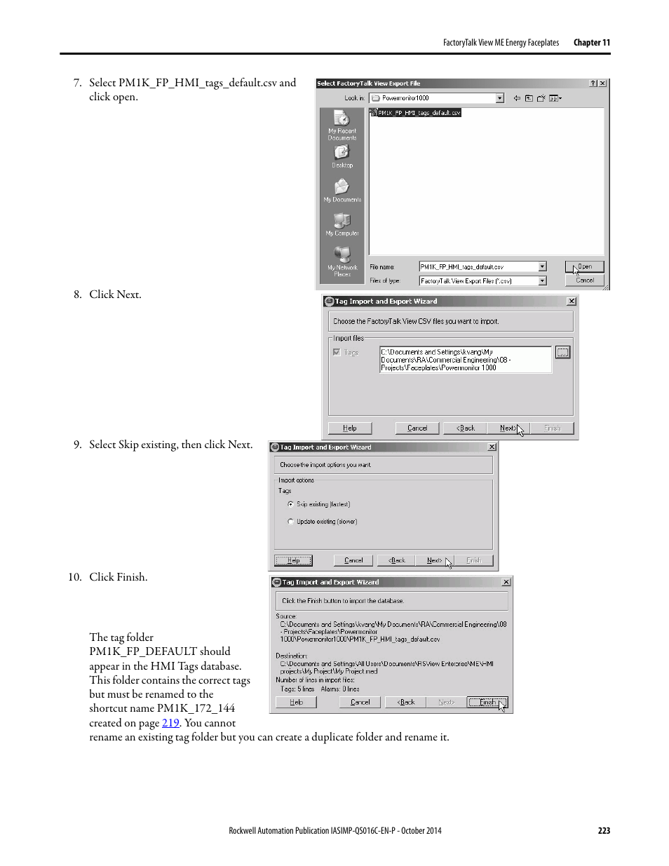 Rockwell Automation Energy Management Accelerator Toolkit Quick Start User Manual | Page 223 / 452