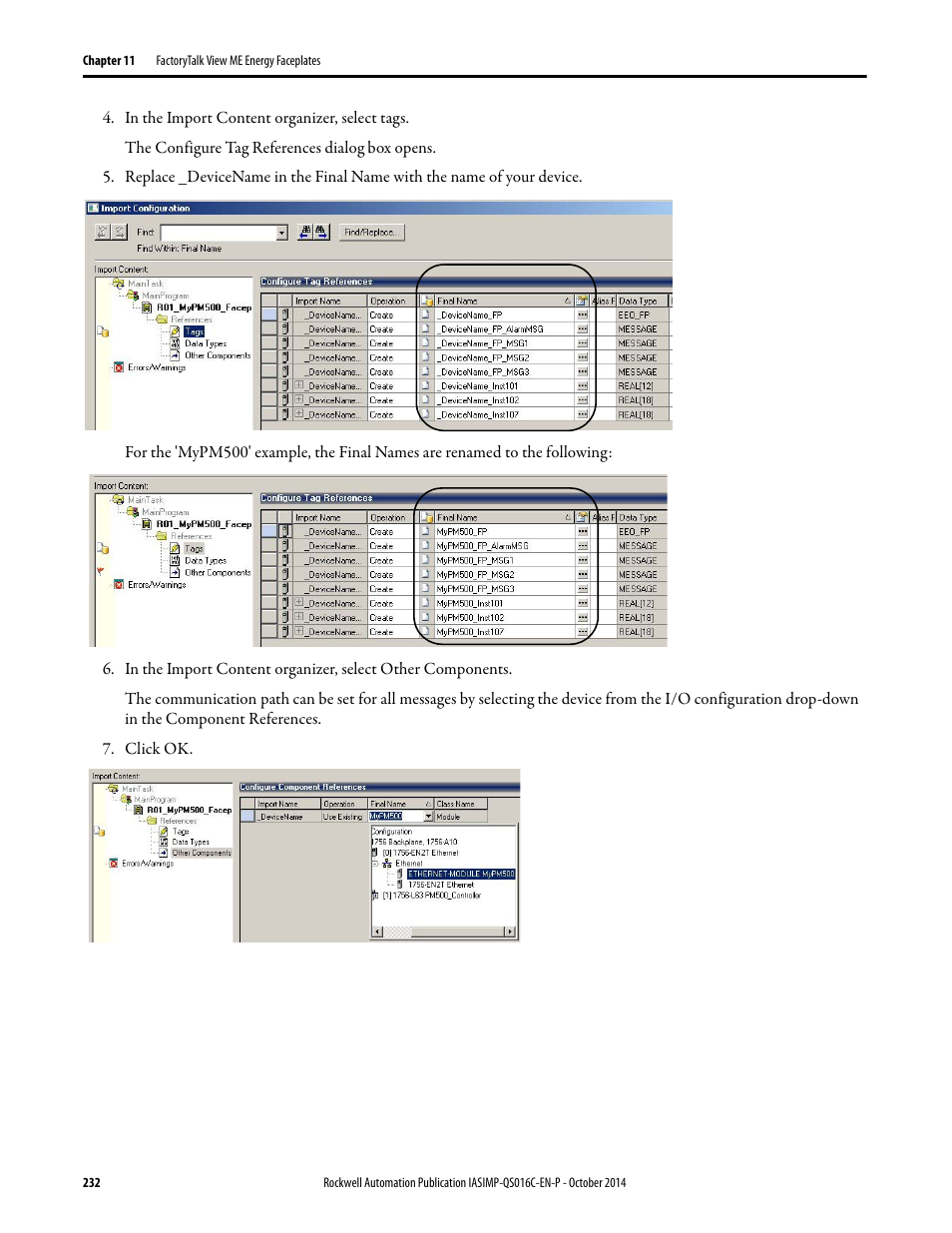 Rockwell Automation Energy Management Accelerator Toolkit Quick Start User Manual | Page 232 / 452