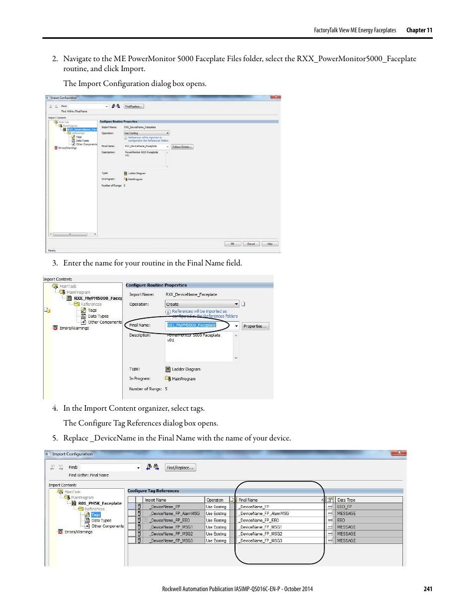 Rockwell Automation Energy Management Accelerator Toolkit Quick Start User Manual | Page 241 / 452