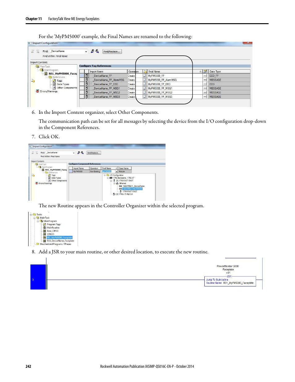 Rockwell Automation Energy Management Accelerator Toolkit Quick Start User Manual | Page 242 / 452