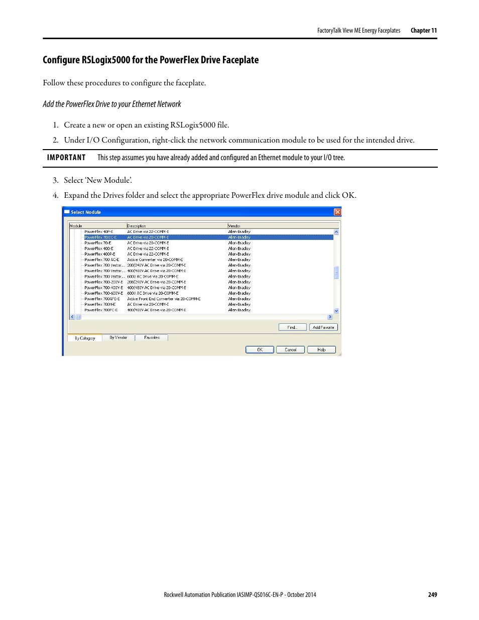 Add the powerflex drive to your ethernet network | Rockwell Automation Energy Management Accelerator Toolkit Quick Start User Manual | Page 249 / 452