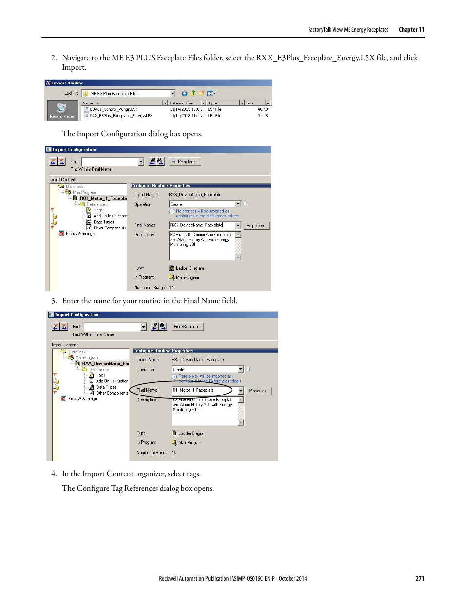 Rockwell Automation Energy Management Accelerator Toolkit Quick Start User Manual | Page 271 / 452