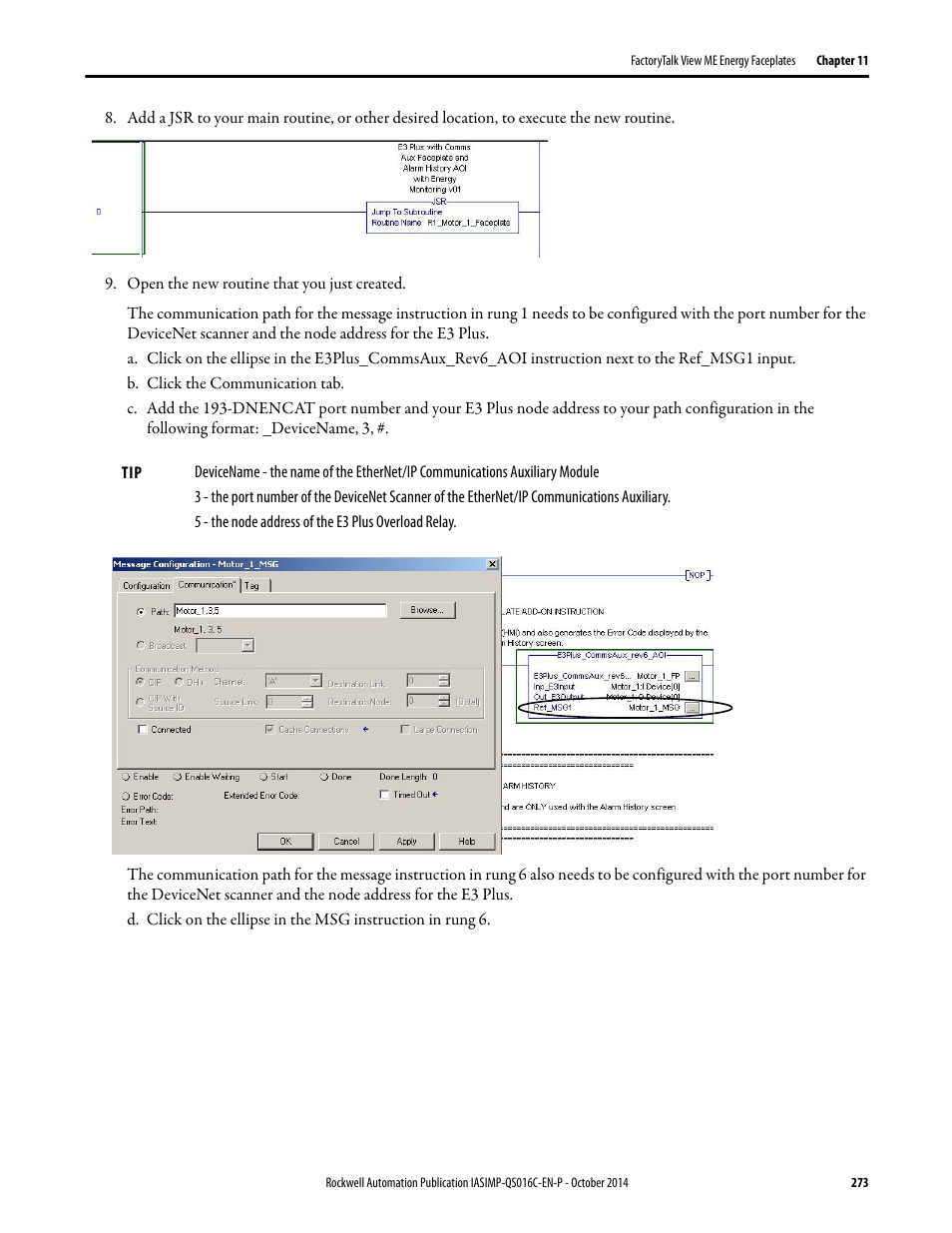 Rockwell Automation Energy Management Accelerator Toolkit Quick Start User Manual | Page 273 / 452