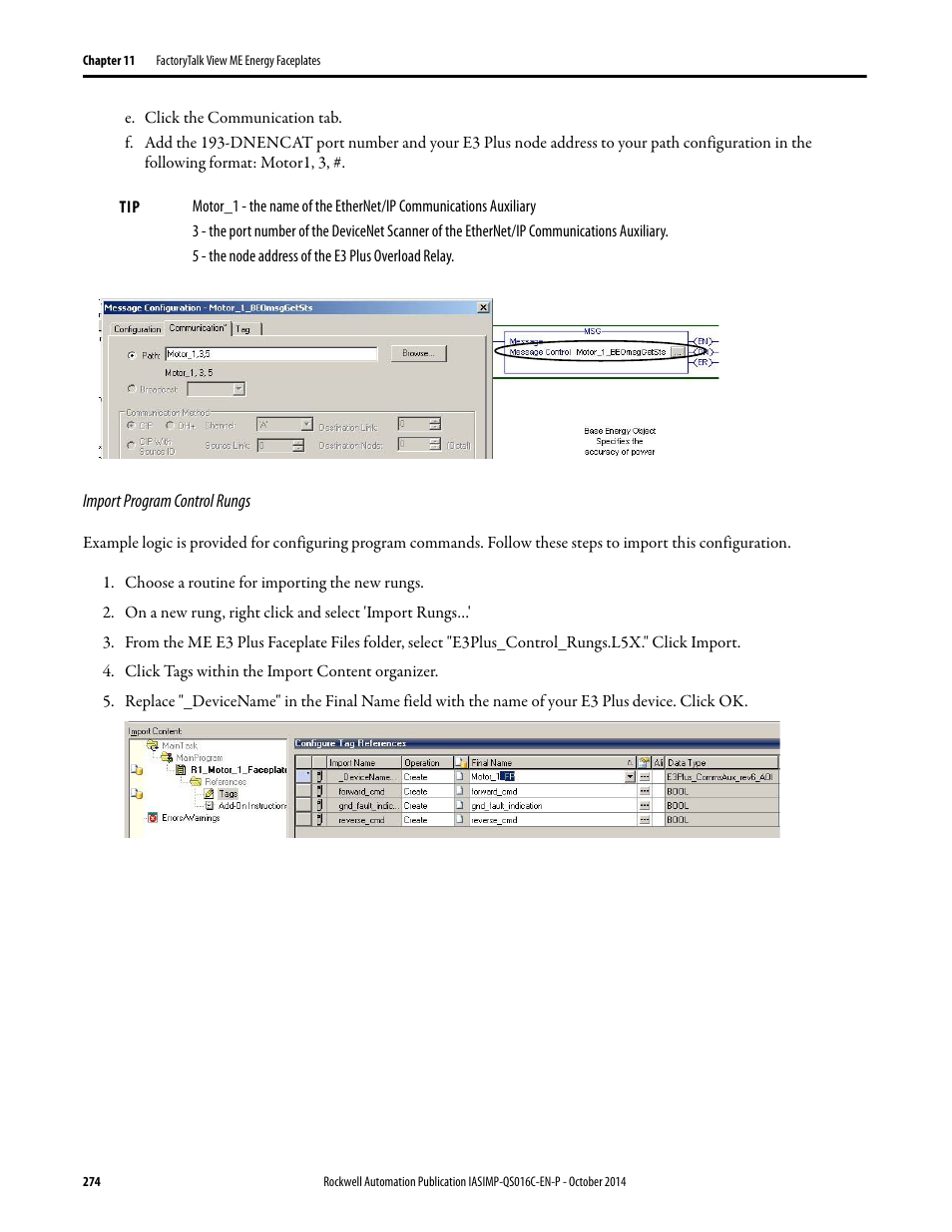 Rockwell Automation Energy Management Accelerator Toolkit Quick Start User Manual | Page 274 / 452