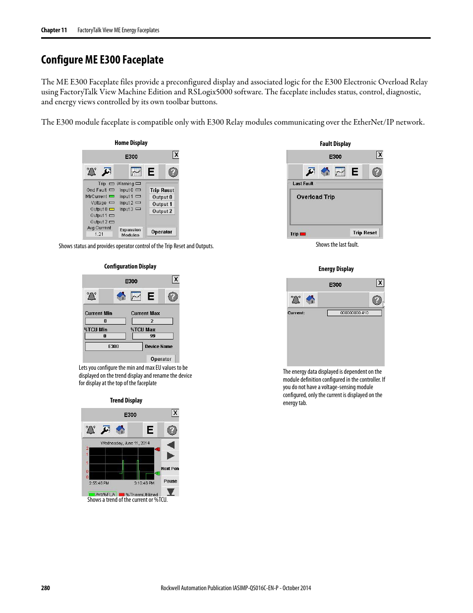 Configure me e300 faceplate | Rockwell Automation Energy Management Accelerator Toolkit Quick Start User Manual | Page 280 / 452