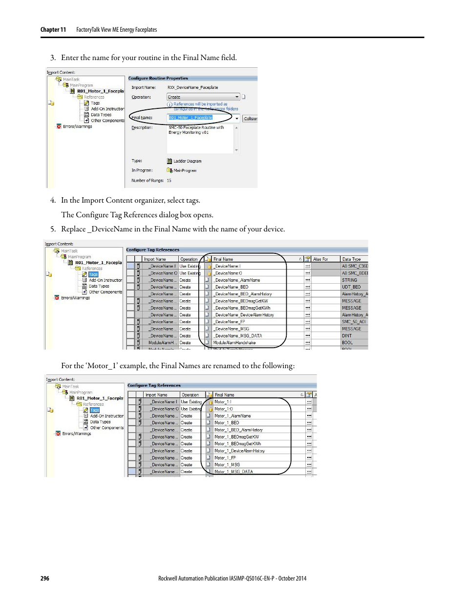 Rockwell Automation Energy Management Accelerator Toolkit Quick Start User Manual | Page 296 / 452