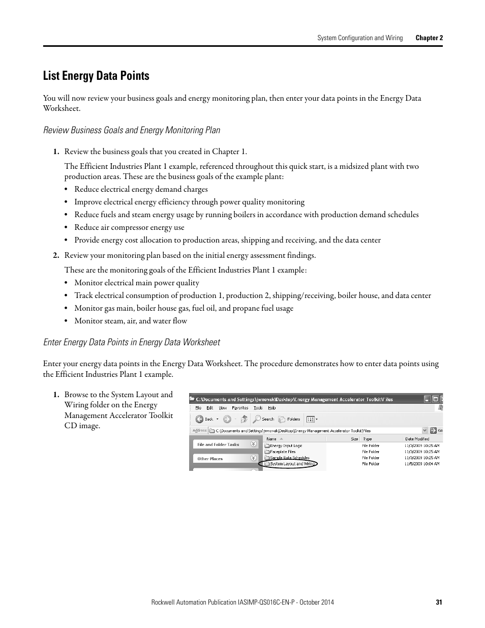 List energy data points | Rockwell Automation Energy Management Accelerator Toolkit Quick Start User Manual | Page 31 / 452