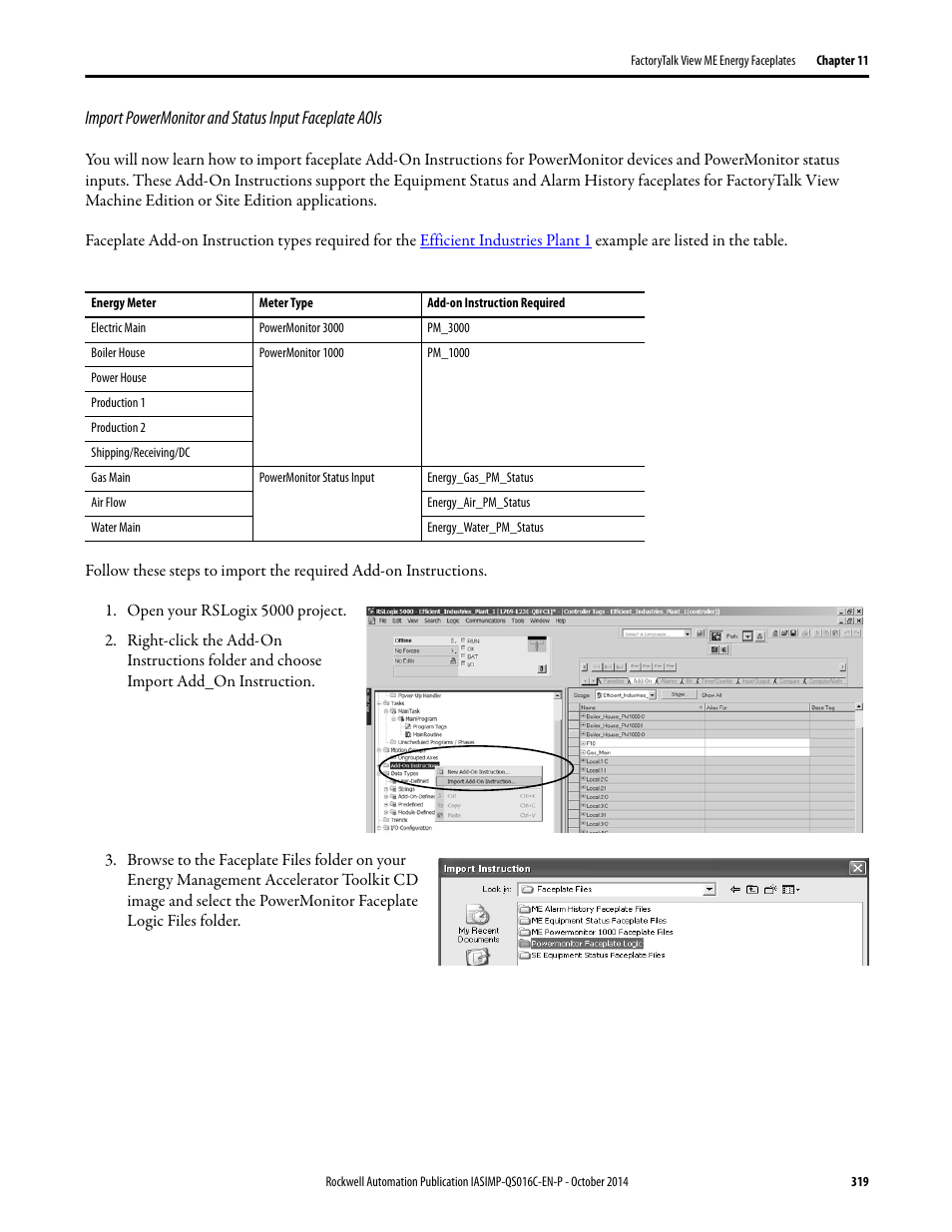 Rockwell Automation Energy Management Accelerator Toolkit Quick Start User Manual | Page 319 / 452