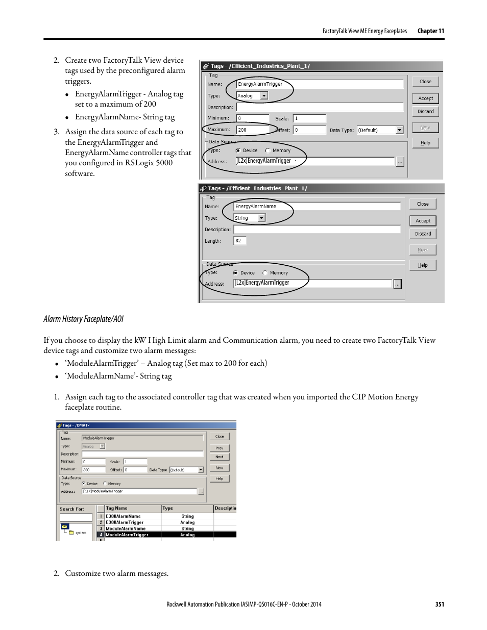 Rockwell Automation Energy Management Accelerator Toolkit Quick Start User Manual | Page 351 / 452